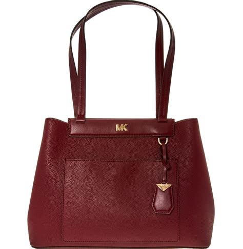 michael kors oxblood tote